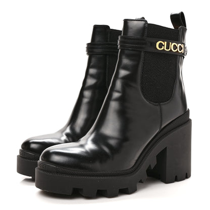 Gucci Magnum Calfskin Logo Ankle Boots 40 Black 3 of 8