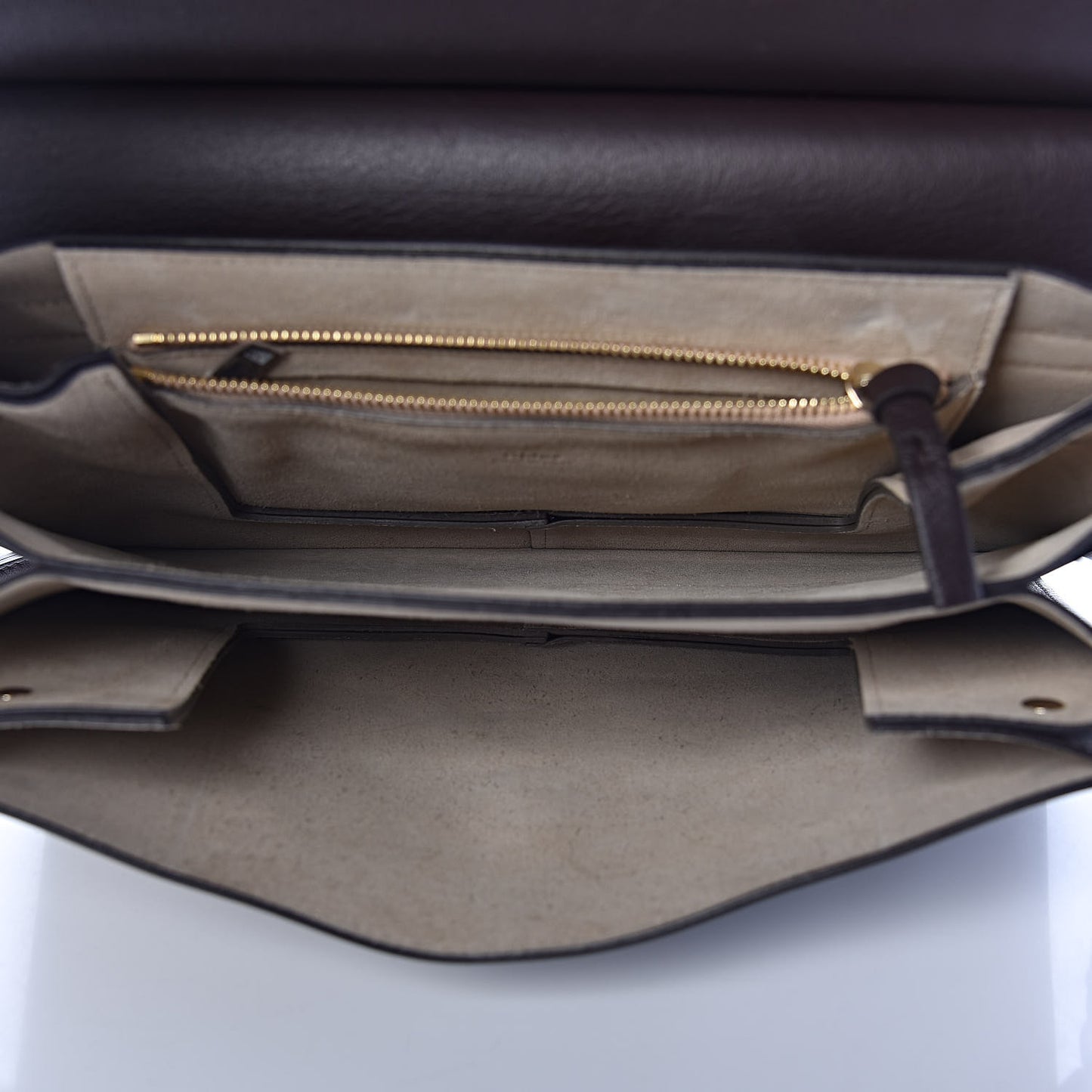 Calfskin Suede Medium Faye Shoulder Bag Carbon Brown