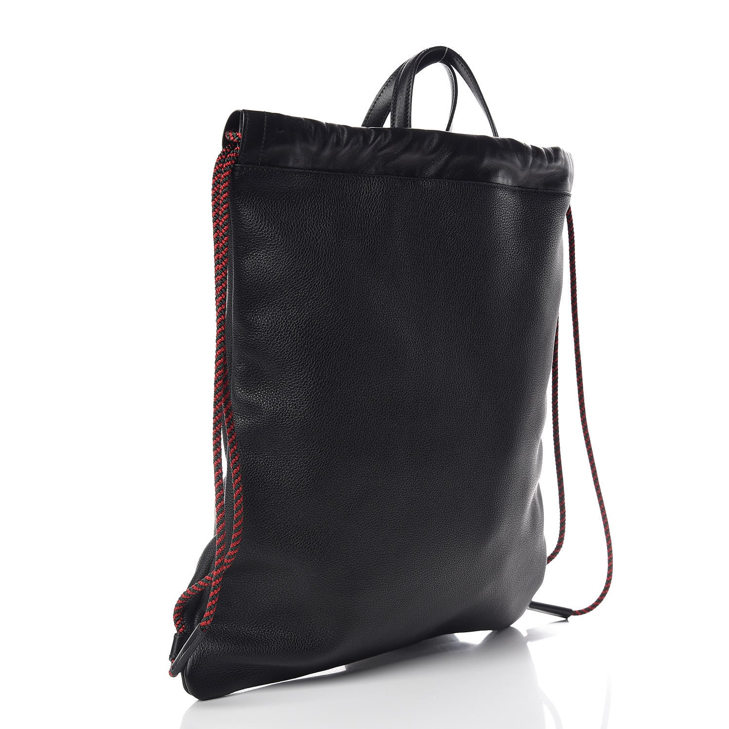 Gucci Calfskin Logo Drawstring Backpack Black 4 of 10
