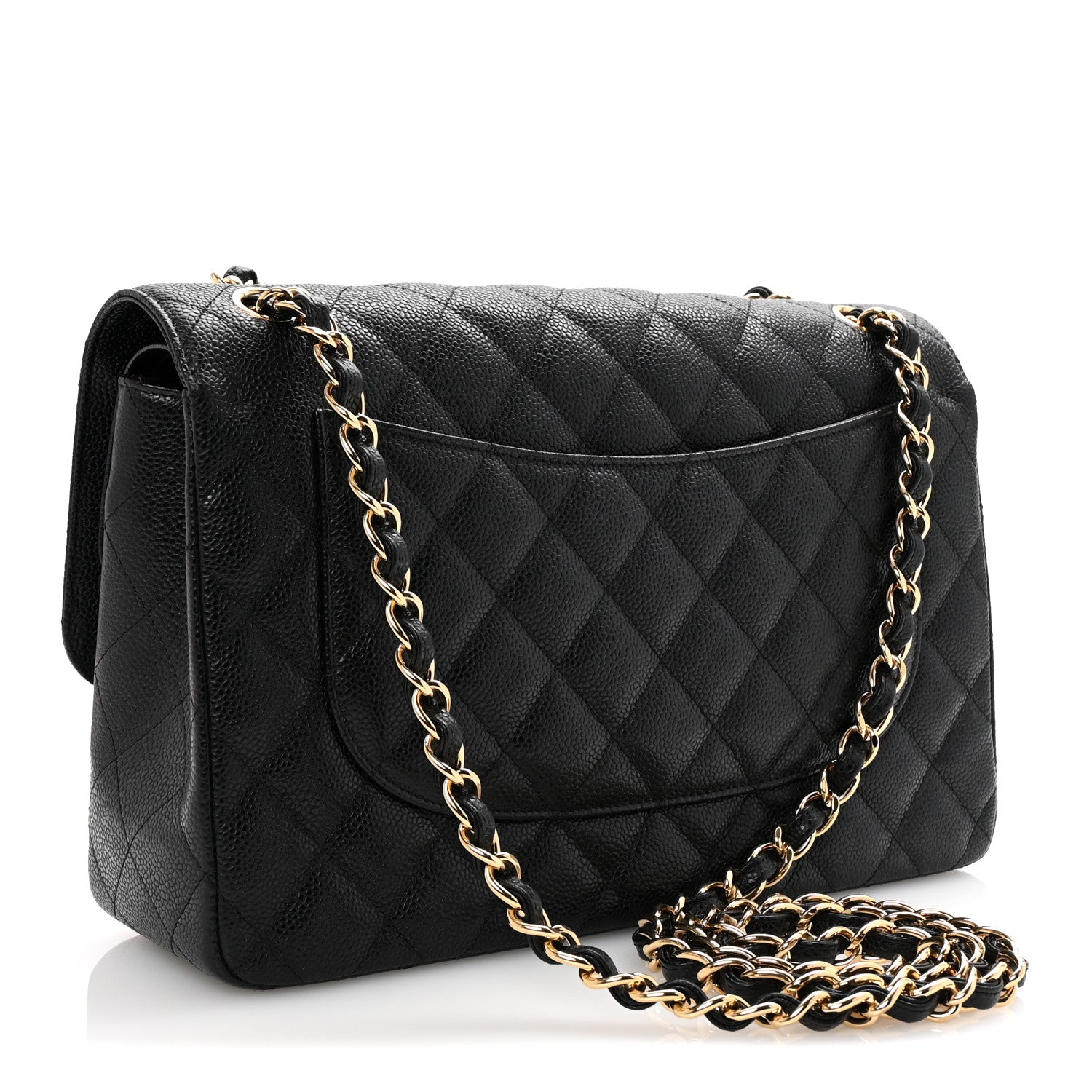 Chanel Caviar Quilted Jumbo Double Flap Black 3 of 10