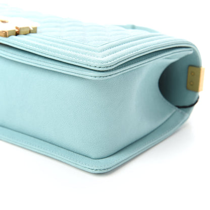 Chanel Caviar Quilted Medium Boy Flap Light Blue 8 of 12