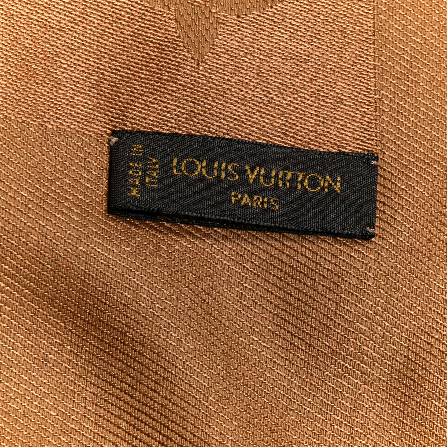 Silk Wool Monogram Shawl Cappuccino