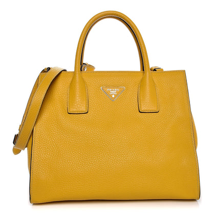 Prada Vitello Daino Twin Pocket Tote Mimosa 1 of 8