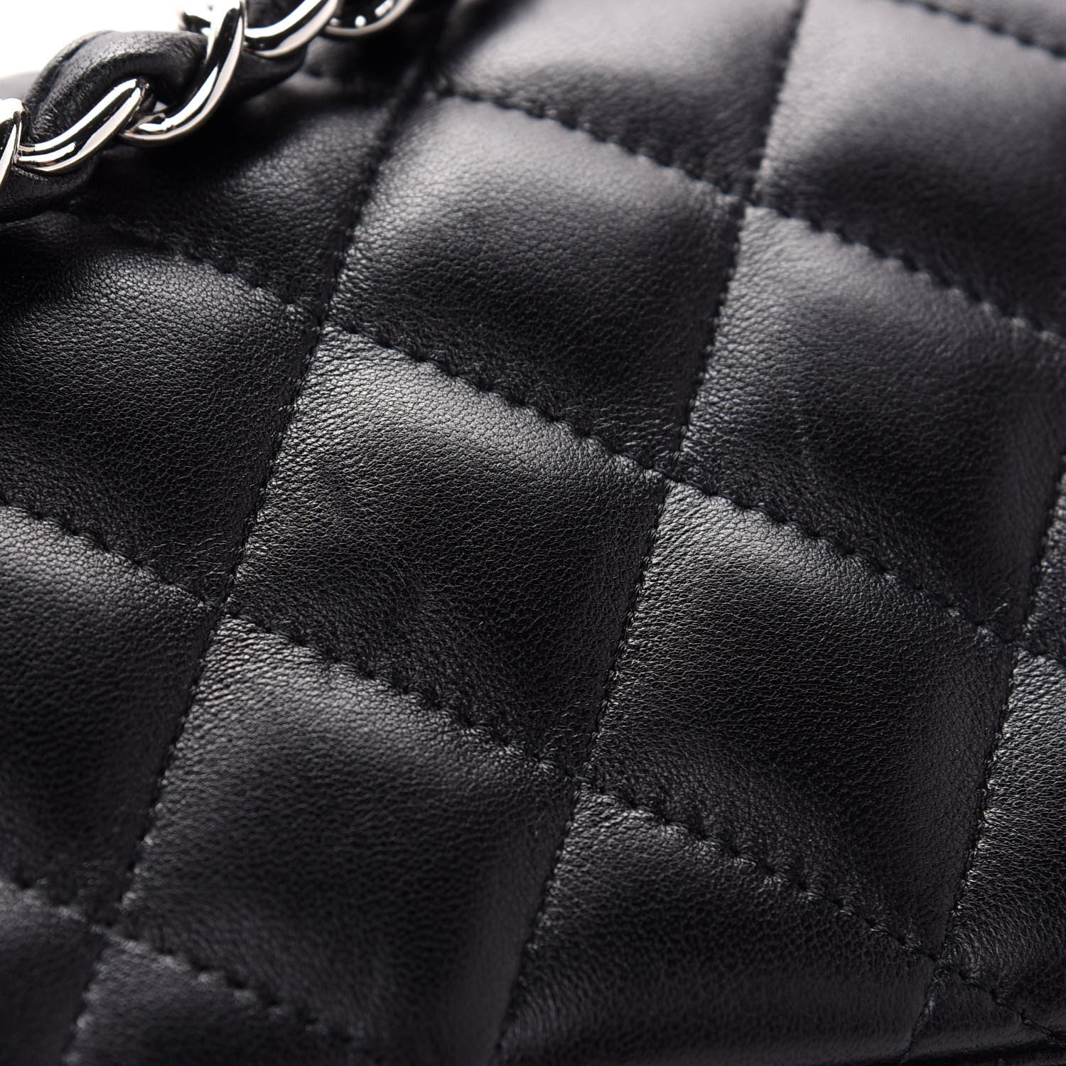 Chanel Lambskin Quilted Jumbo Double Flap Black 9 of 9