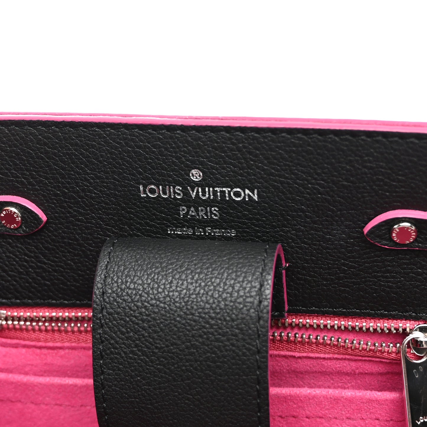 Calfskin Lockme Bucket Black