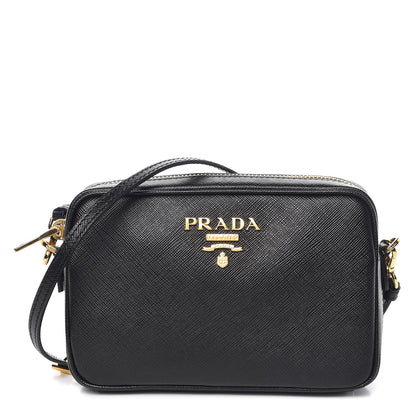 Prada Saffiano Small Camera Crossbody Bag Black 1 of 9
