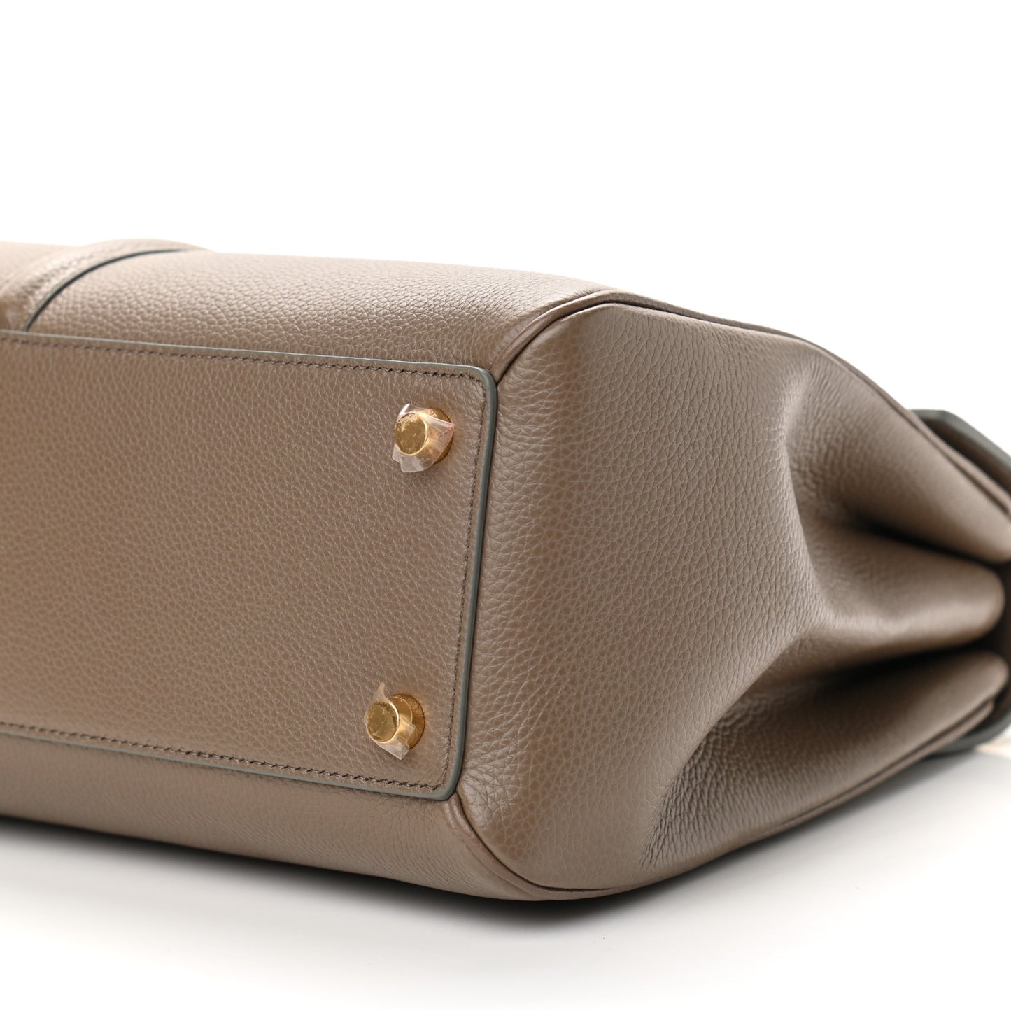 Satinated Calfskin Medium 16 Top Handle Bag Beige