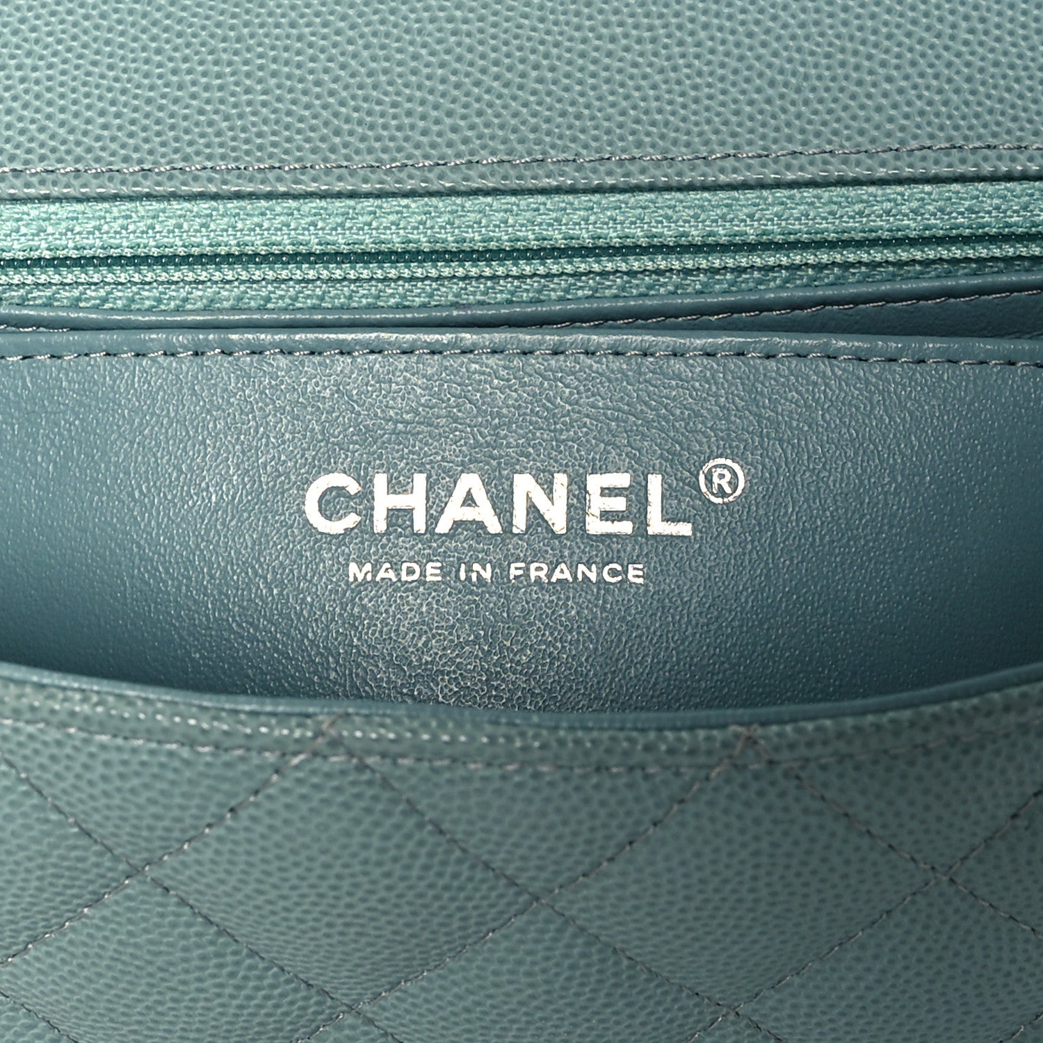 Chanel Caviar Quilted Mini Rectangular Flap Green 6 of 11