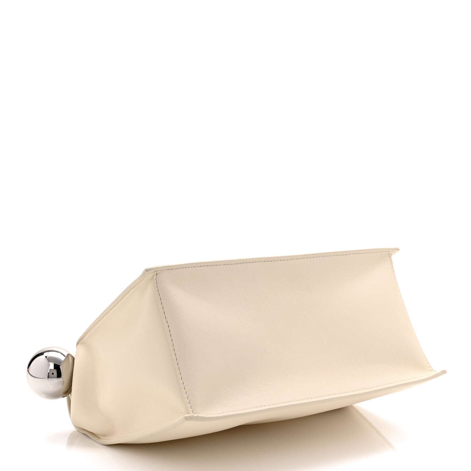 Jacquemus Smooth Calfskin La Pochette Rond Carre Light Ivory 4 of 9
