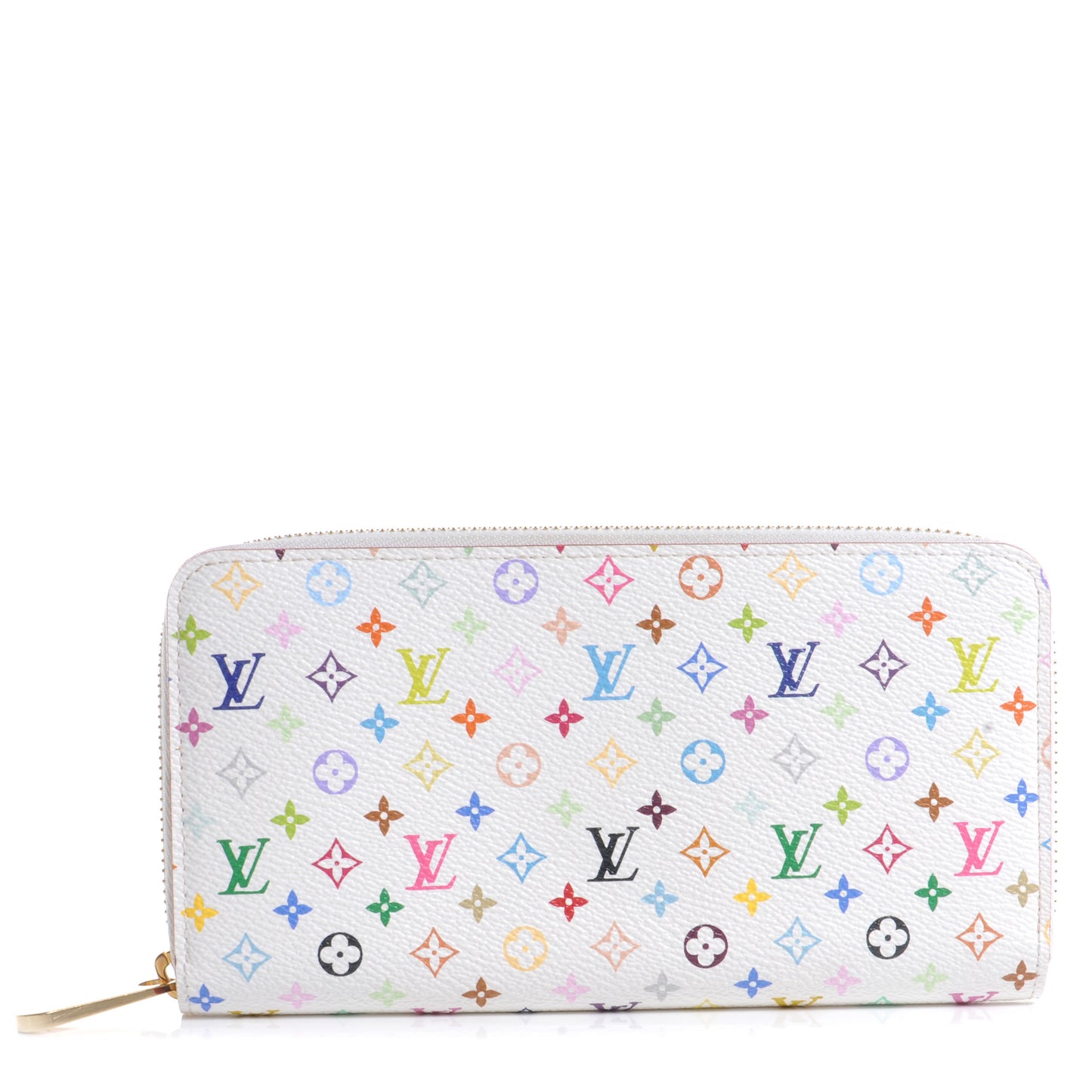 Monogram Multicolor Zippy Wallet White