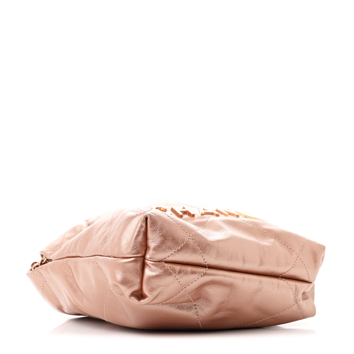 Metallic Calfskin Quilted Mini Chanel 22 Copper