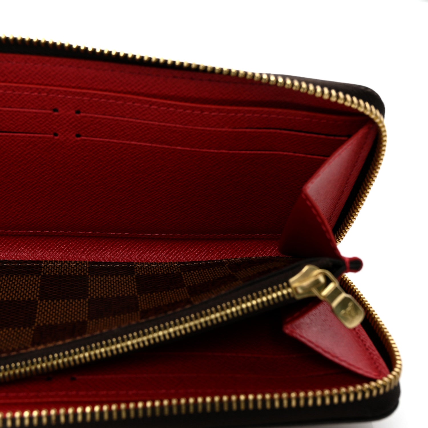 Louis Vuitton Damier Ebene Clemence Wallet Cherry 5 of 7