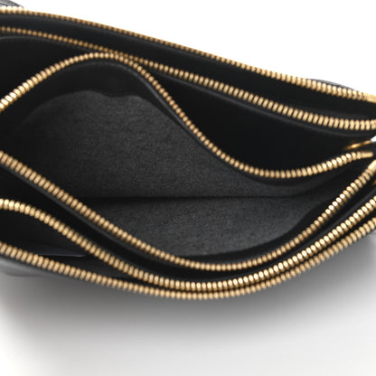 Celine Lambskin Large Trio Crossbody Bag Black 7 of 9