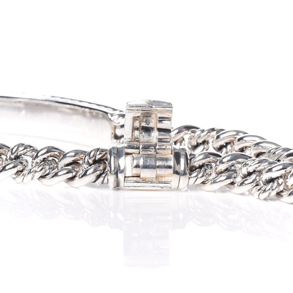 David Yurman Sterling Silver Diamond 7mm Petite Pave Curb Link Love ID Bracelet 4 of 6