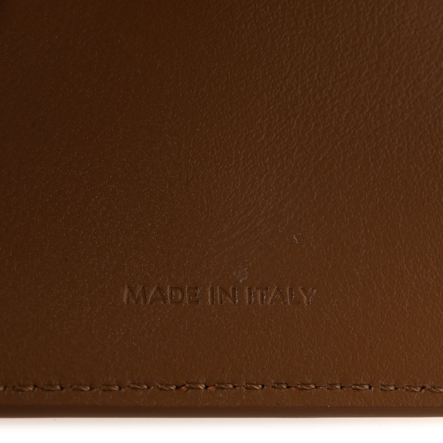Calfskin Compact Triomphe Wallet With Coin Purse Bronze