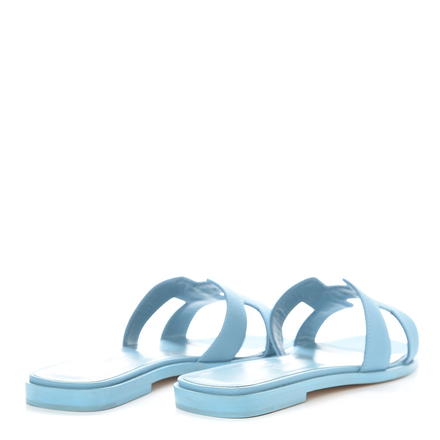 Hermes Epsom Oran Sandals 36.5 Bleu Littoral 4 of 7