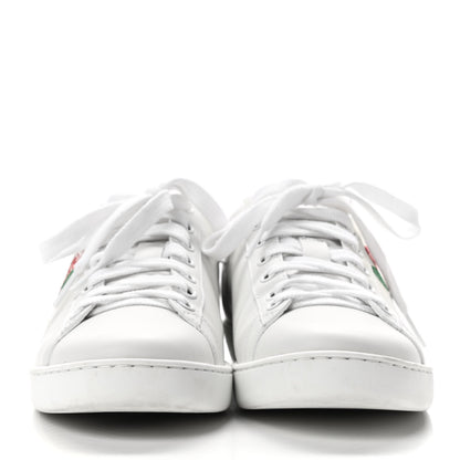 Gucci Calfskin Miro Soft Tennis Embroidered Womens Ace Sneakers 37 White Rio Blue 2 of 9