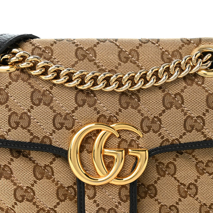 Gucci Monogram Matelasse Diagonal Mini GG Marmont Shoulder Bag Beige Black 8 of 11