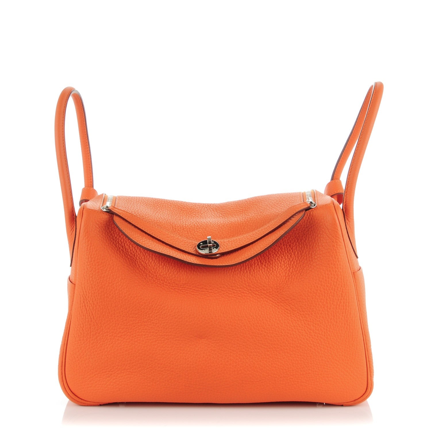 Hermes Taurillon Clemence Lindy 34 Orange 1 of 8