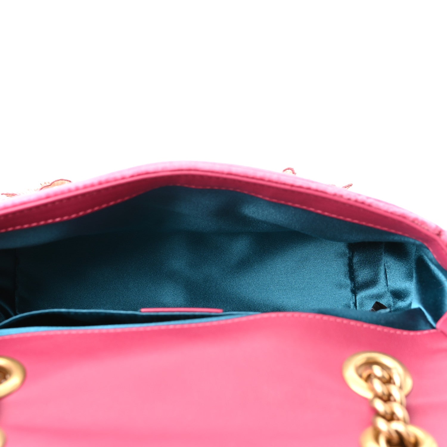 Gucci Velvet Matelasse Embroidered Mini GG Marmont Shoulder Bag Light Raspberry Rose 5 of 11