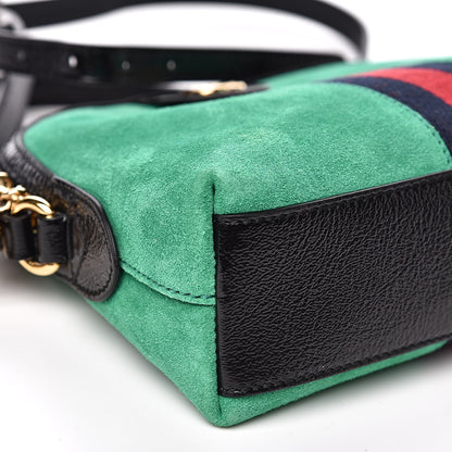 Gucci Suede Patent GG Web Small Ophidia Dome Shoulder Bag New Shamarock Black 9 of 10