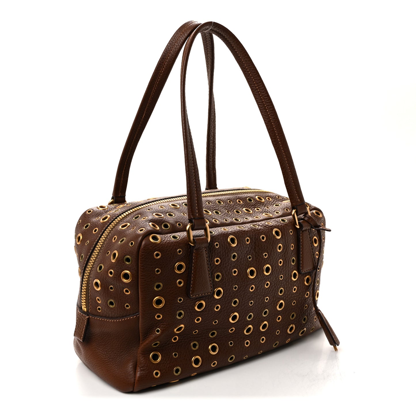 Vitello Daino Grommet Satchel Bruciato
