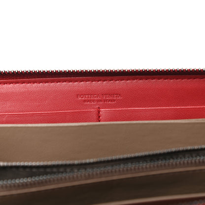 Bottega Veneta Intrecciato Zip Around Wallet Red 6 of 9