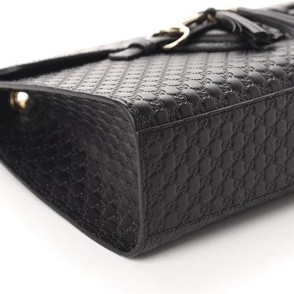 Gucci Microguccissima Medium Emily Chain Shoulder Bag Black 6 of 10