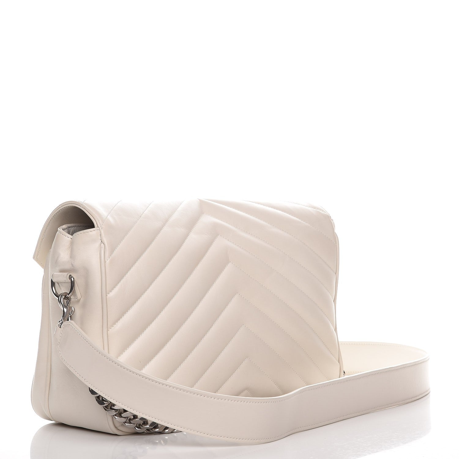 Saint Laurent Calfskin Y Quilted Monogram Loulou Shoulder Bag Porcellana 4 of 11