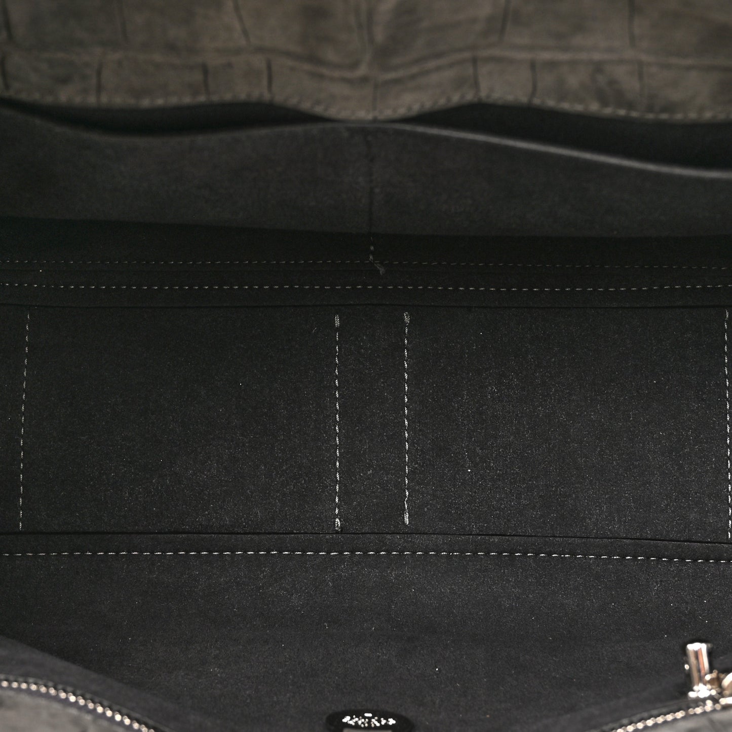 Nubuck Crocodile Embossed Small Roxette Grey