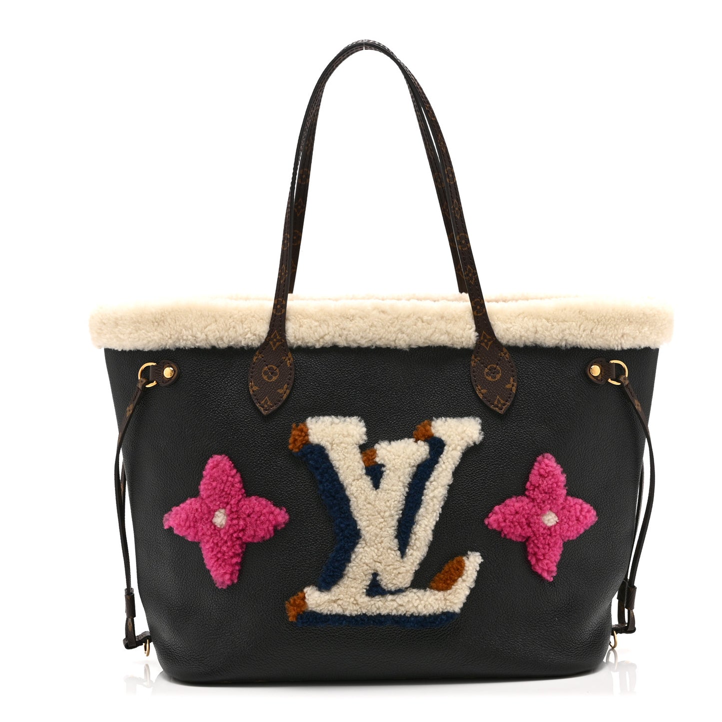Calfskin Monogram Teddy Neverfull MM Black