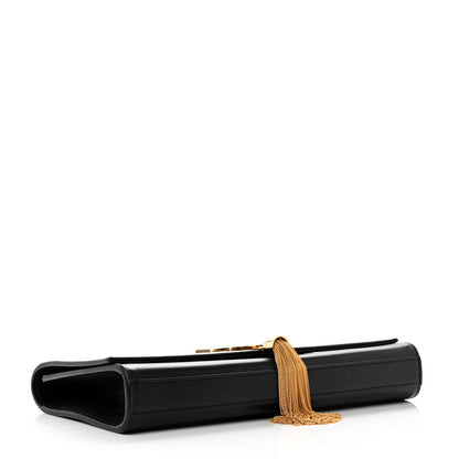 Saint Laurent Calfskin Classic Monogram Tassel Clutch Black 4 of 7