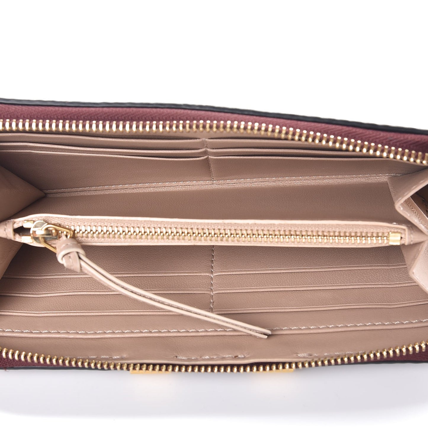 Grained Calfskin Marcie Long Zip Around Wallet Dark Velvet