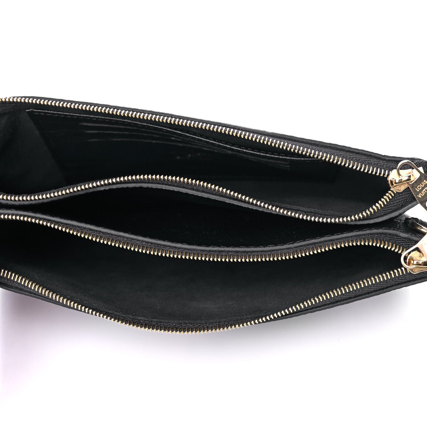 Empreinte Monogram Giant Double Zip Pochette Black Cream