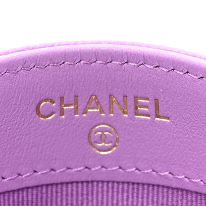 Chanel Caviar Quilted Card Holder Purple 6 of 11