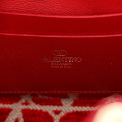 Valentino Garavani Toile Iconographe Goatskin Mini Le Troisieme Shopping Bag Naturale Rosso Valentino 6 of 9