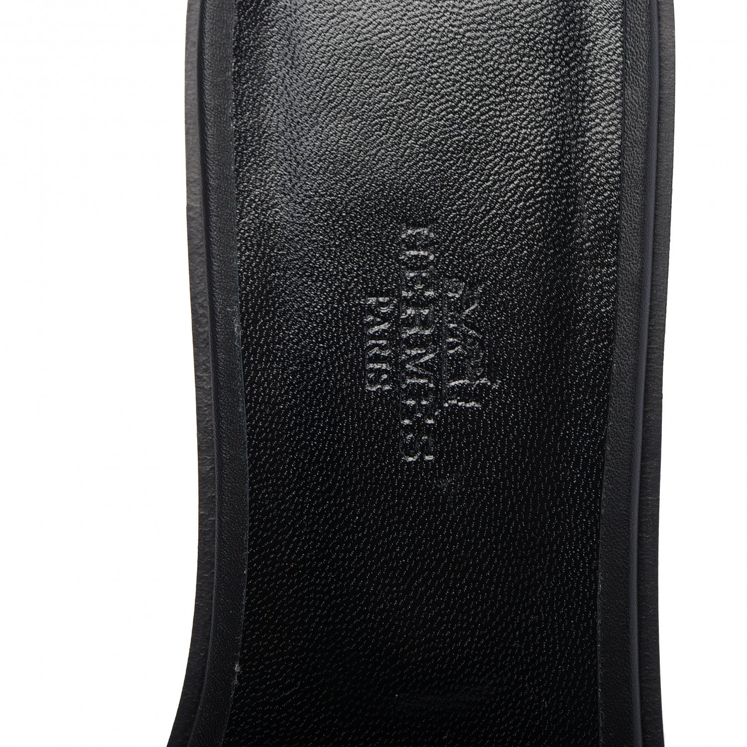 Hermes Calfskin Pique Oran Sandals 39 Black 7 of 9