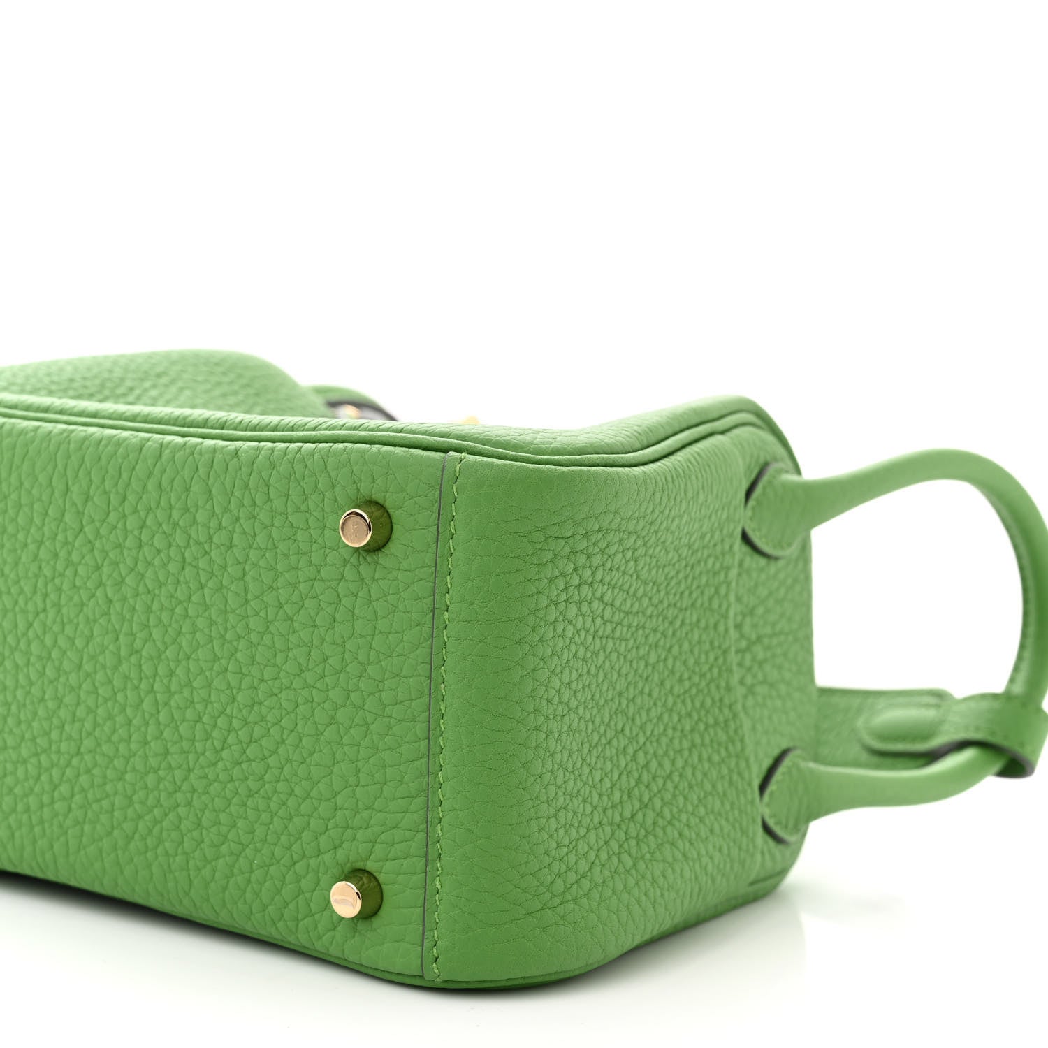 Hermes Taurillon Clemence Mini Lindy 20 Vert Yucca 10 of 11