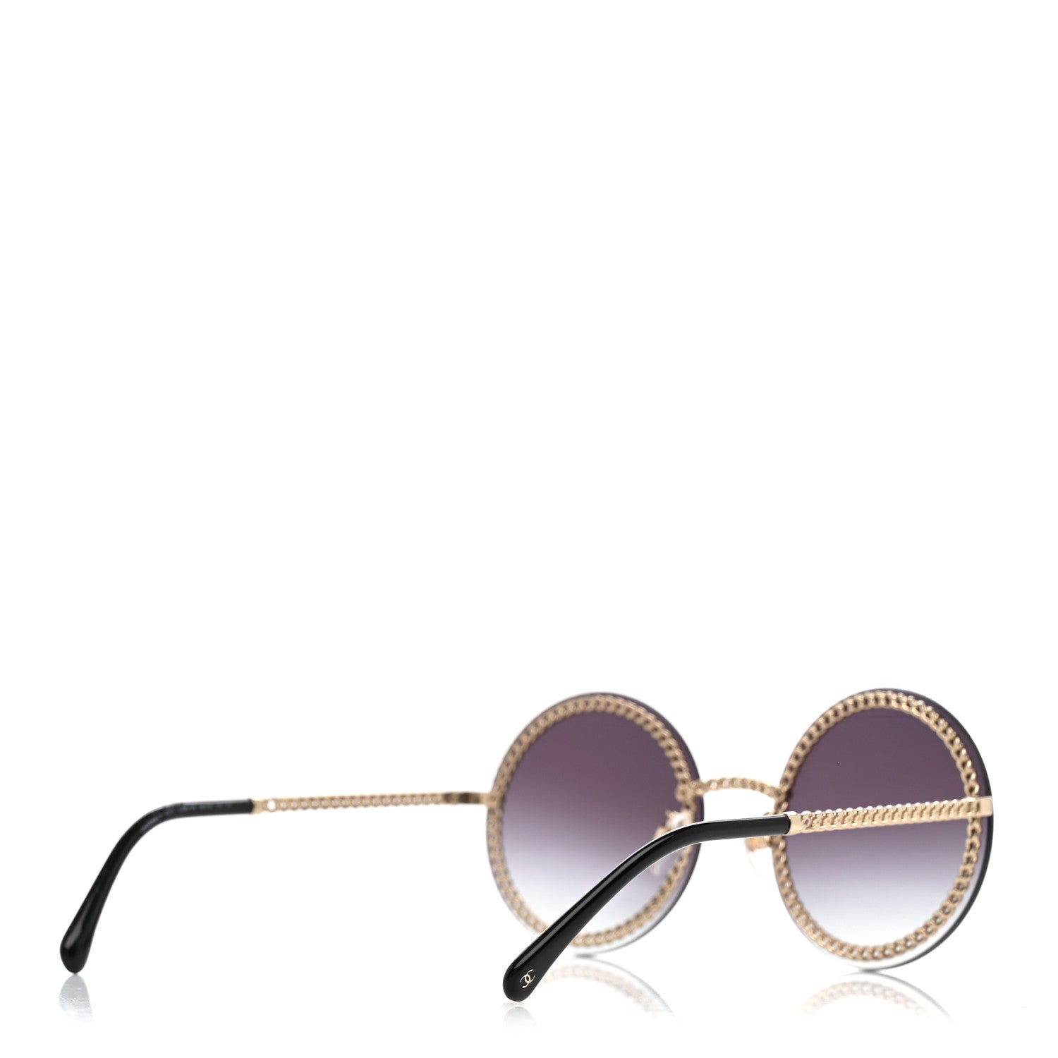 Chanel Round Chain Sunglasses 4245 Gold 4 of 8
