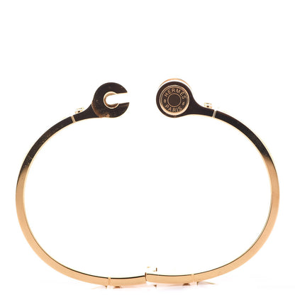 Hermes Enamel Charniere Uni Narrow Hinged Bracelet S Jaune D'Or 4 of 6