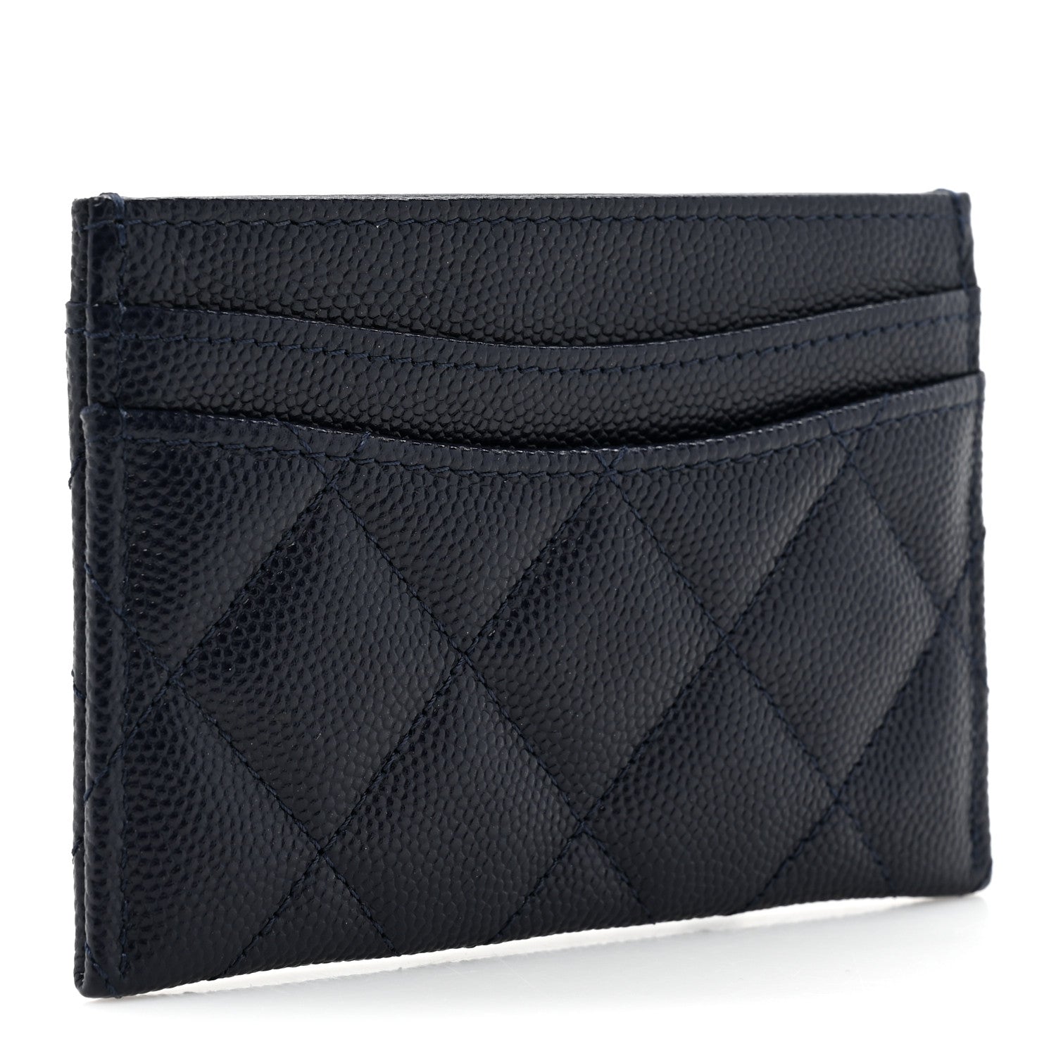 Chanel Caviar Quilted Card Holder Dark Blue 3 of 11