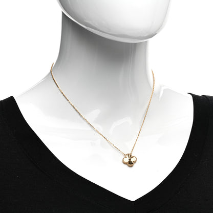 Van Cleef & Arpels 18K Yellow Gold Guilloche Vintage Alhambra Pendant Necklace 2 of 5