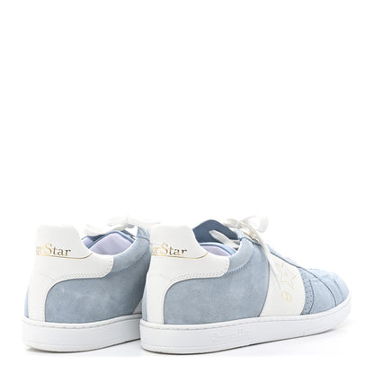 Christian Dior Calfskin Suede Dior Star Low Top Sneakers 38 Blue 5 of 9