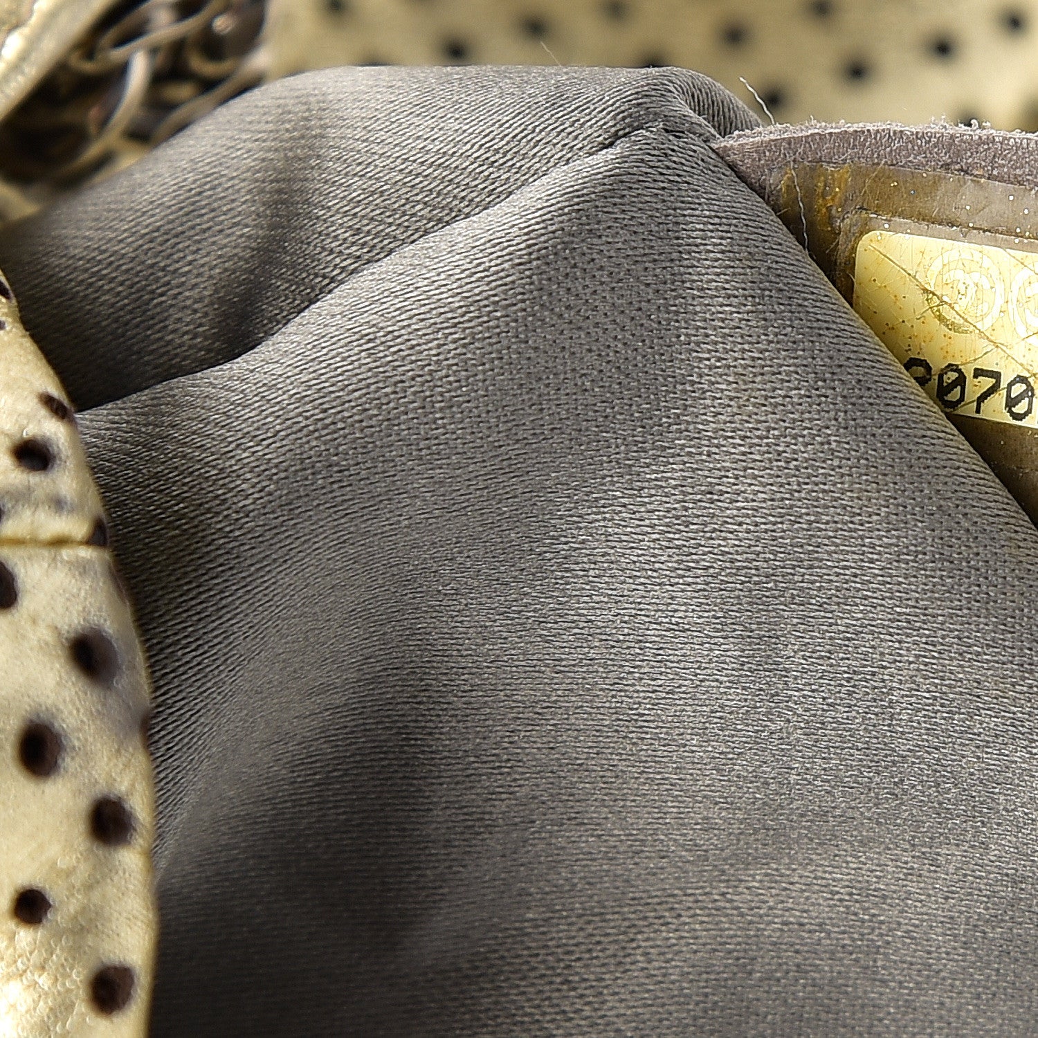 Chanel Metallic Crackled Calfskin Perforated Large Drill Flap Gold 6 of 10