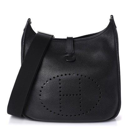 Hermes Taurillon Clemence Evelyne III GM Black 1 of 9
