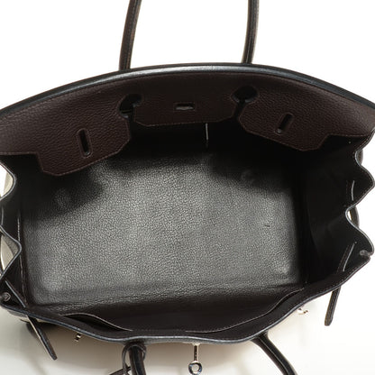 Hermes Toile Togo Birkin 35 Chocolate 30 of 31