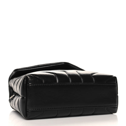 Saint Laurent Calfskin Y Quilted Monogram Toy Loulou Crossbody Bag Black 4 of 10