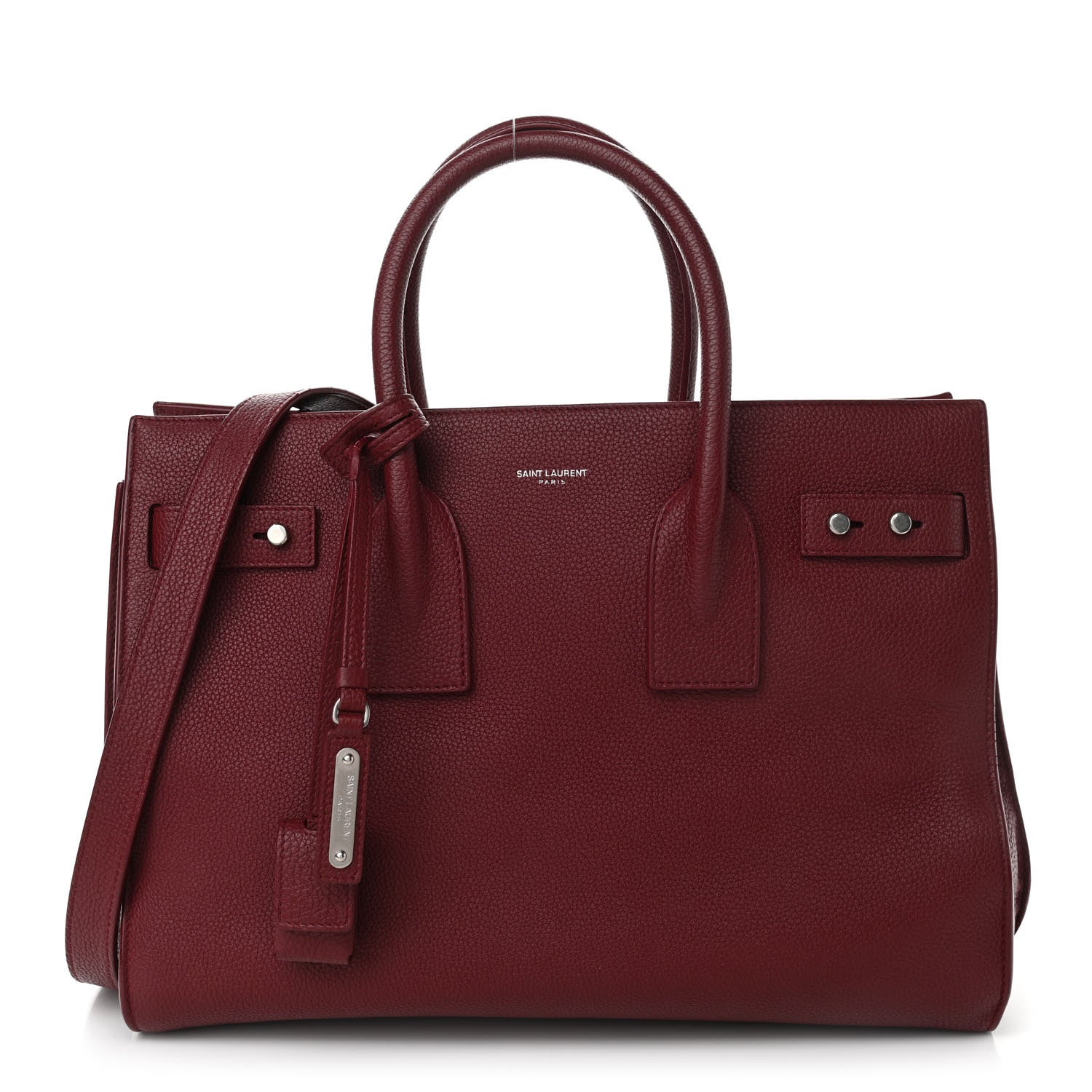 Saint Laurent Grained Calfskin Small Supple Sac De Jour Dark Pallisandre 1 of 10