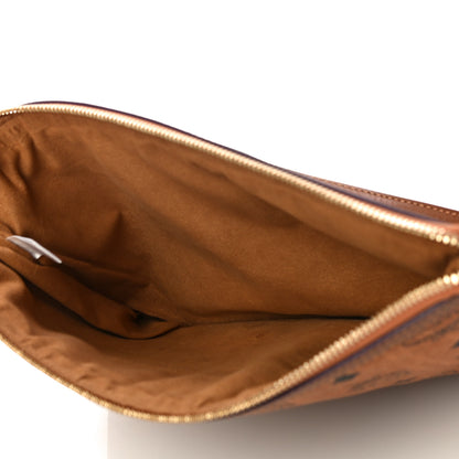 MCM Visetos Liz Shopper Tote Pouch Cognac 5 of 14