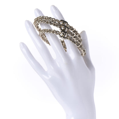 Chanel Chain CC Bangle Bracelets Set of 3 Gold M 2 of 5